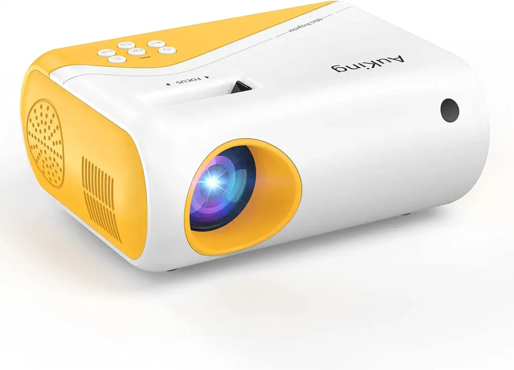 Mini Projector, AuKing 2022 Upgraded 1080P Supported Outdoor Projector